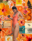 Coastal one piece ~ tangerine π