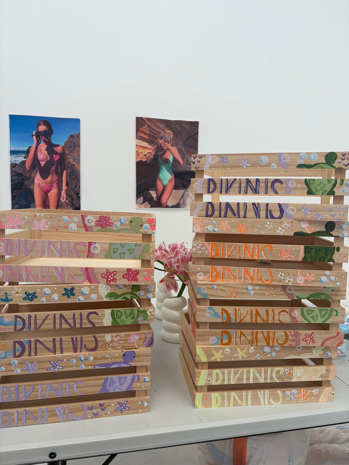 Hand painted Bikini box