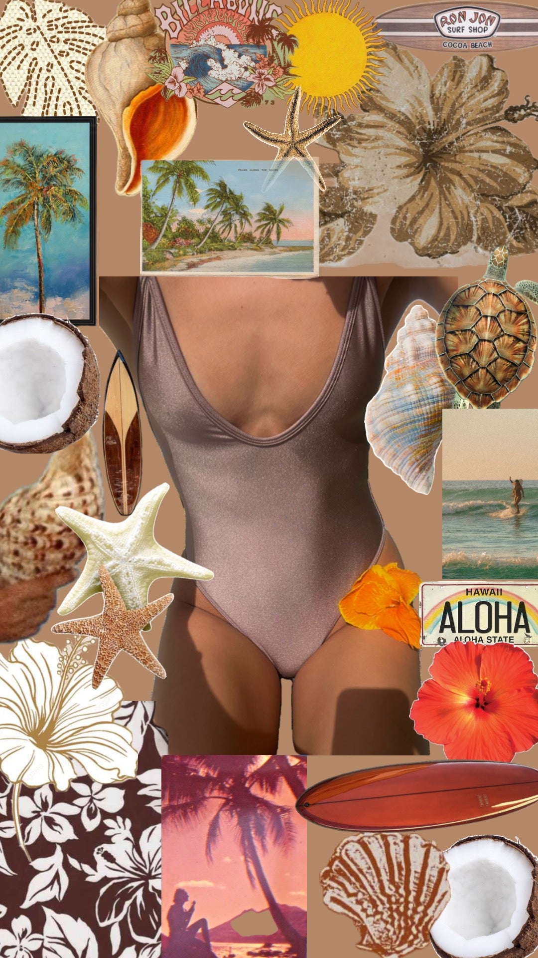 Coastal one piece - Vintage Brown