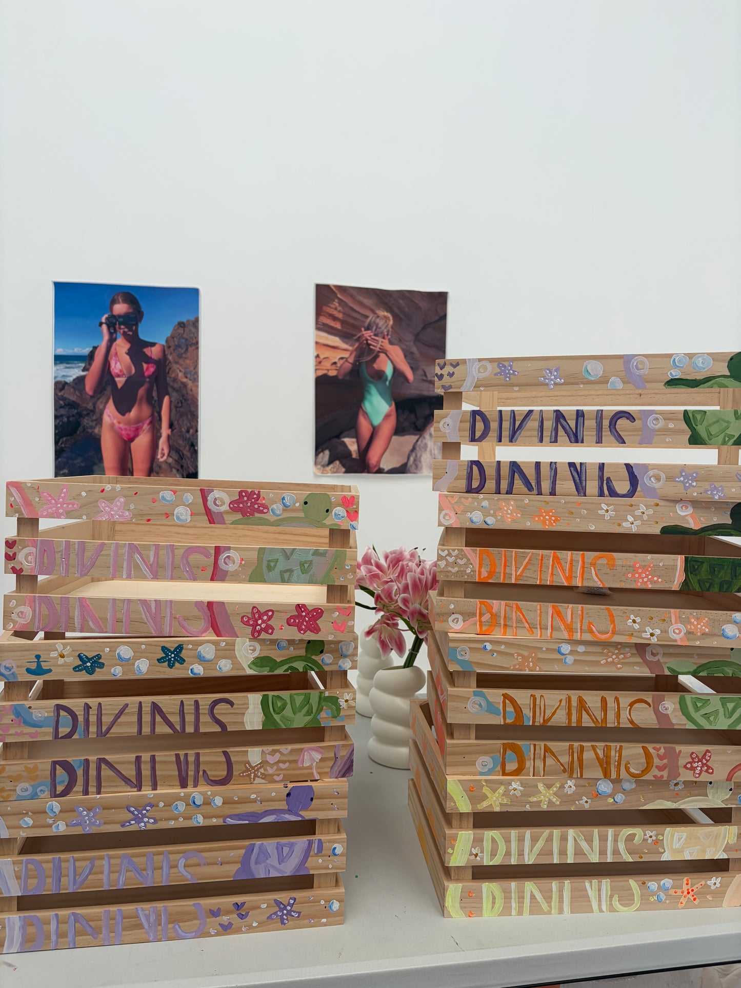 Hand painted Bikini box