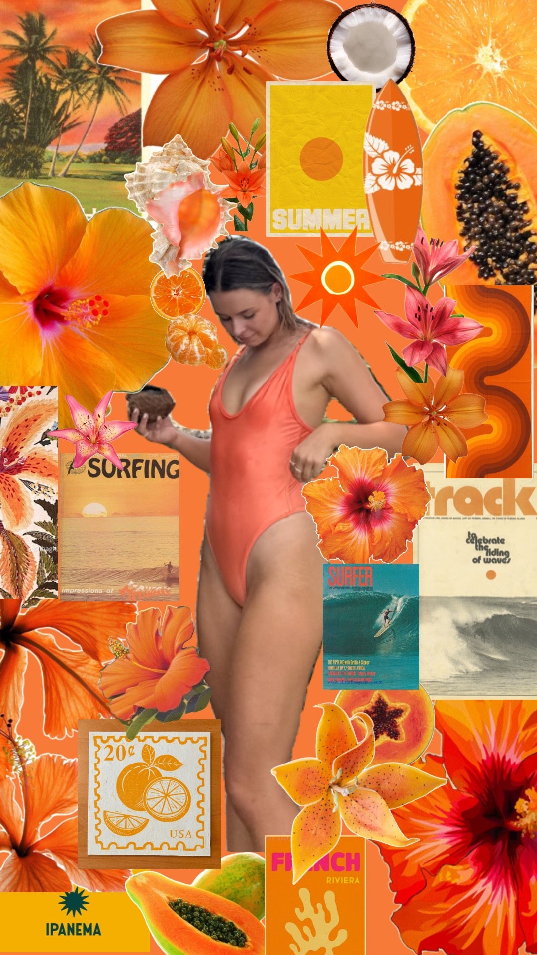 Coastal one piece ~ tangerine 🍊